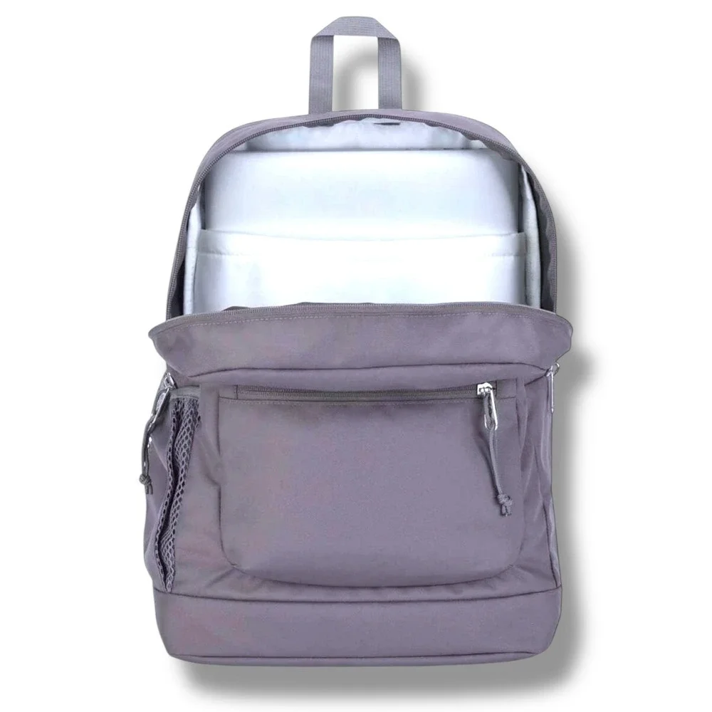 JanSport Cross‎ Town Backpack Graphite Grey 15 Inch Laptop Sleeve NEW